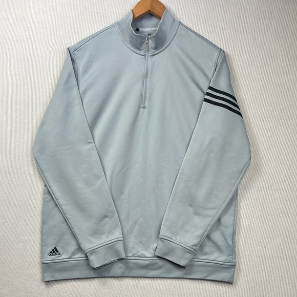 Adidas Golf Men’s LARGE Climalite 1/4 Zip Mock Neck Pullover Sweatshirt - Picture 1 of 8